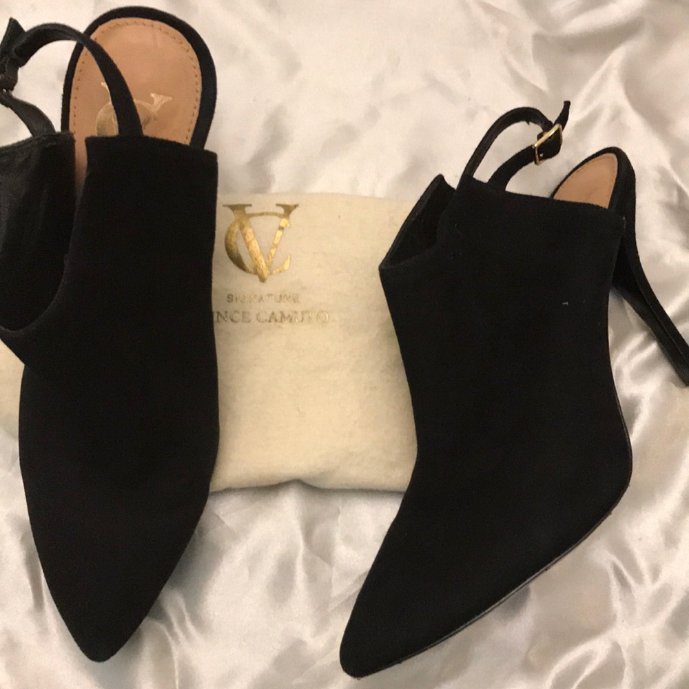 Vince Camuto open back stiletto booties